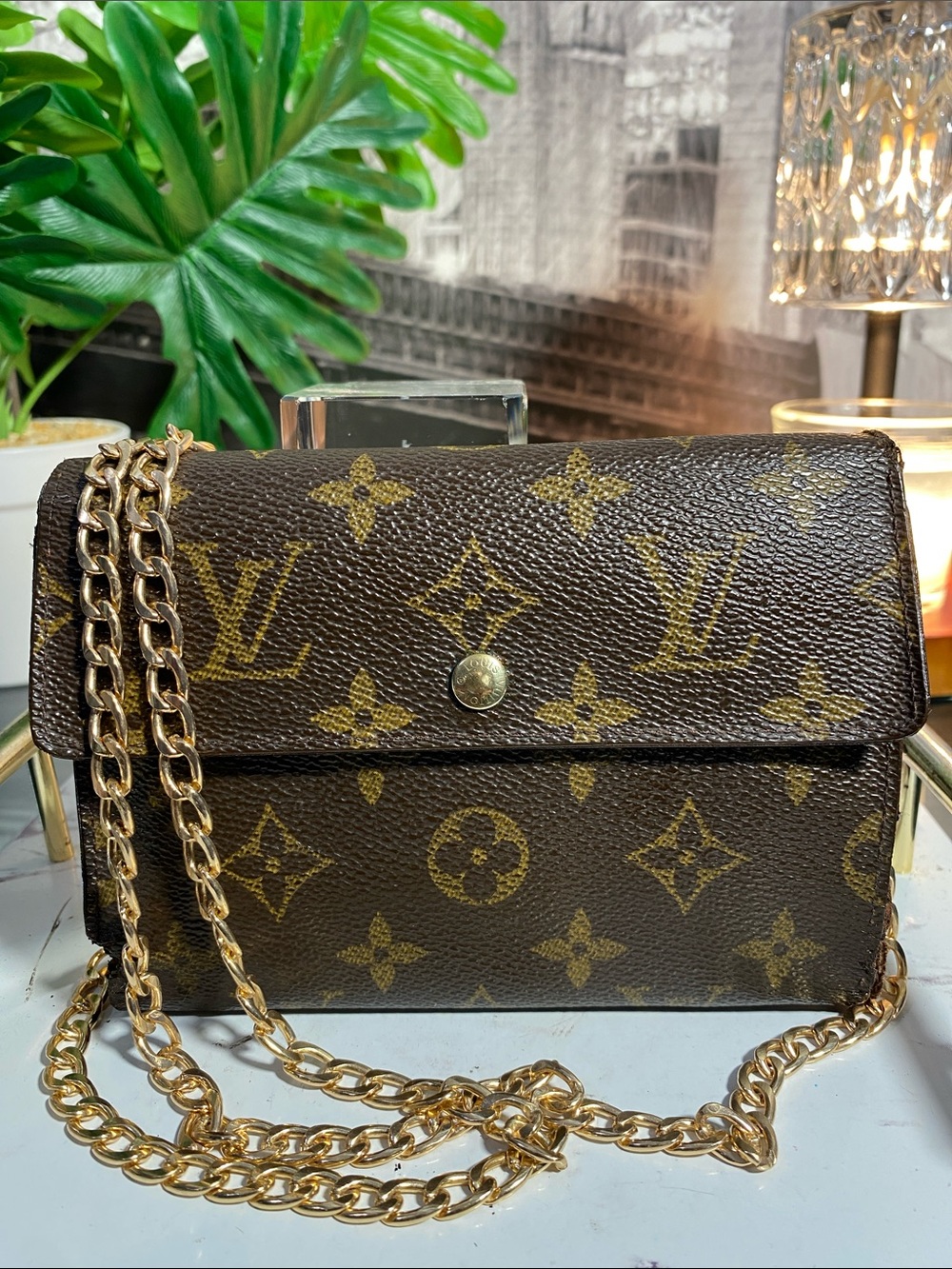 Authentic Louis Vuitton Monogram Porte Tresor Wallet